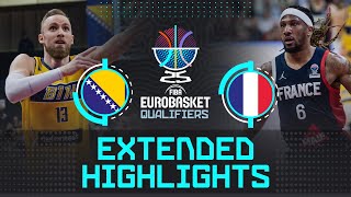 Bosnia and Herzegovina 🇧🇦 vs France 🇫🇷  Extended Highlights  FIBA EuroBasket 2025 Qualifiers [upl. by Ardnoet]