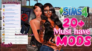 20 Must Have MODS For a REALISTIC Gameplay In thesims4 LINKS Included urbansims blacksimmers [upl. by Yojenitsirk]