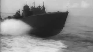 Motor Torpedo Boats maneuver off Panama Canal  1943 [upl. by Helena]