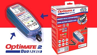 OptiMate 2 DUO Automatic Battery Charger 12V [upl. by Adnuahsor769]