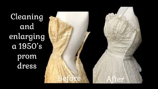 Saved A 1950’s prom dress is cleaned and enlarged to bring it back to life again [upl. by Schreibman]