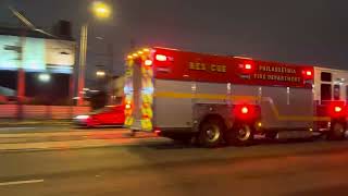 Philadelphia Rescue Squad on W Girard Ave at night [upl. by Herodias]