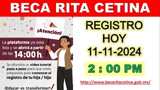 Beca RitaCetina quotINICIA REGISTRO LINEA HOY A LAS 200PMquot Estudiantes Secundaria [upl. by Sudbury]