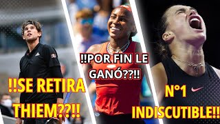 ¡Dominic Thiem anuncia su RETIRO 😢  Gauff ELIMINA a Świątek 💥  Sabalenka NUEVA REINA del ranking [upl. by Chaney]