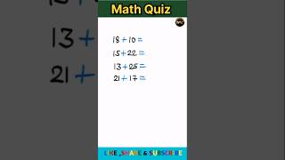 Math Quiz  Can You Answer It  shorts maths quiz [upl. by Conlin670]