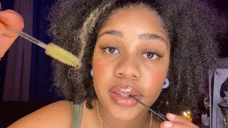 ASMR DOING YOUR EYEBROWS 😴✨Spoolie Nibbling Personal Attention Mouth Sounds Inaudible💓 [upl. by Seuqram]