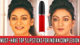 Must Have Top 5 Lipsticks For Indian Complexion  Ashtrixx [upl. by Nylad]