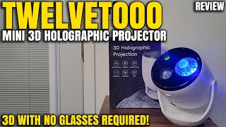 3D With No Glasses Required  Twelvetooo Mini 3D Holographic Projector Review [upl. by Eppillihp]