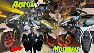 Yamaha aerox 155 modified  Aerox 155 accessories  Aerox 155 Seat 😱 [upl. by Ahsinna]