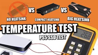 PS5 SSD Expansion Heatsink vs NoHeatsink vs BIG Heatsink TEMPERATURE TEST [upl. by Renato257]