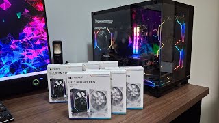 Fans Upsiren Prism 5 PRO ARGB lindas e baratas  Unboxing e primeiras impressões [upl. by Alyal]