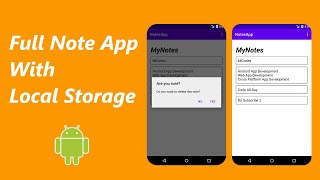 Full Notes App With Local Database  Sharedpreferences Android App Development Tutorial [upl. by Sivi778]