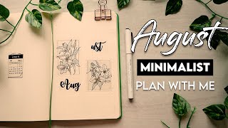 August 2024 Minimalist Bullet Journal Setup  Plan With Me with Mini Printer [upl. by Wester]