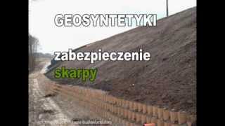 Geosyntetyki zabezpieczenie skarpy geokratą [upl. by Hashim]