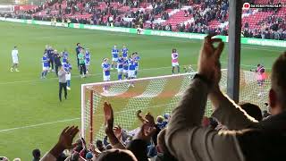 BLUES FANS MANAGER AND PLAYERS CELEBRATE TOGETHER Fulltime scenes at Lincoln City [upl. by Fini]