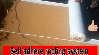 Self Adhere Roofing for flat roofs  SBS quotPeel and Stick ruberoid roofingquot  anyone can do it [upl. by Lennor]