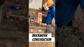 Techniques brickwork 🧱🧱🧱🧱constructionshorts [upl. by Aciretnahs]