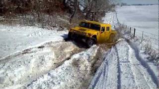 hummer H1 snowy slope [upl. by Westmoreland]