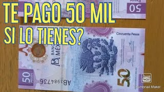 BILLETE DE 50 PESOS NUEVO AJOLOTE [upl. by Nnanaej99]