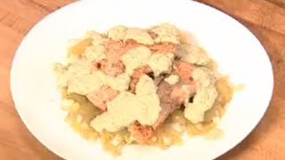 RECETA DE SALMÓN CON PURÉ DE PATATAS Y SALSA VERDE  COCINA HALAL [upl. by Jacinta]