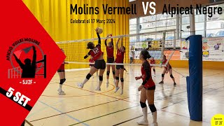 Infantil Vermell 5 SET de la 5 Jornada 2 Fase entre el Molins Vermell VS AV Alpicat [upl. by Aneram]