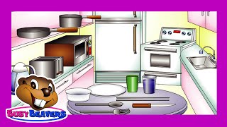 “In the Kitchen” Level 1 English Lesson 26 CLIP  Learn English Kids Education Teach ESL [upl. by Haik133]