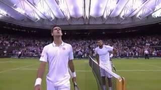 Djokovic hits one of the great returns of all time  Wimbledon 2014 [upl. by Gloriane860]