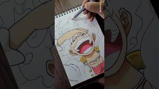 Drawing Monkey D Luffy Gear 5  One Piece  Day 7artshorts animedrawing [upl. by Salvucci]