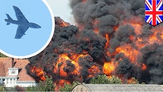 Shoreham Airshow gone wrong Crash on A27 killed seven and injured many others in UK  TomoNews [upl. by Ellinehc]