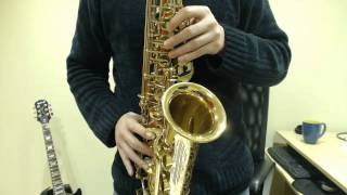 Palm Key D on Saxophone and how to play D Major over 2 octaves Saxophone Lesson BC303 [upl. by Brig]