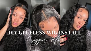 DIY GLUELESS WIG INSTALL  EXTREMELY DETAILED TUTORIAL FT WIGGINS HAIR [upl. by Rodnas]