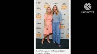 Reese Witherspoon channellegally blondes pink Chanel slingback pumps at hello sunshines away conf [upl. by Yenobe]