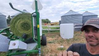 Trying to make silage bales like a BTO in the UK [upl. by Hach969]