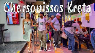 Hersonissos Crete Kreta walking tour 4k  October 142023  Crete Greece [upl. by Merlin]