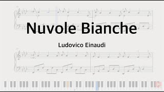 Nuvole Bianche Piano Tutorial  Einaudi FREE PDF [upl. by Daphie50]