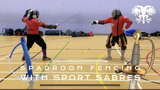 Using SPORT SABRES for SPADROON Fencing Sparring [upl. by Russi]