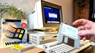 Installing Windows 95 on the Bare Minimal Configuration IBM PS2 Model 55SX [upl. by Yelrebmyk479]