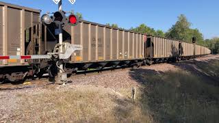 BNSF  at Nielson Junction Open Hoppers to Goreville Illinois [upl. by Cicely]