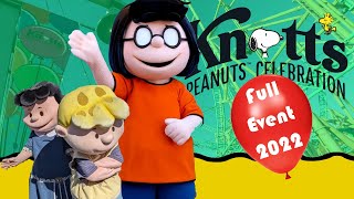 Knotts Peanuts Celebration 2022  Full Experience  Characters  Shows  Attractionions [upl. by Balch]