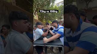 72kg vs 108kg😈 armwrestling armwrestler armworkout motivation popular power like sorts [upl. by Xanthus]