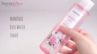 TESTERKOREA MAMONDE Rose Water Toner [upl. by Elmira691]