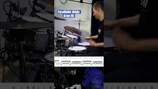 Paradiddle diddle drum fill drum drums drummer drumlessons [upl. by Liagabba]