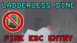 How To Climb To Dine Fire Escape WITHOUT A Ladder OUTDATED  Lethal Company MiniTutorial [upl. by Tremml]