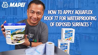 Product Review  How to use Mapei Aquaflex Roof 77 for Waterproofing of Exposed Surfaces [upl. by Essilrahc]