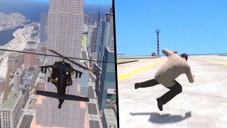 GTA 4  Helicopter Bailouts Ragdolls Compilation 3 Euphoria Ragdolls [upl. by Schacker811]