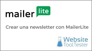 Crear una newsletter con MailerLite [upl. by Yvel]