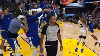 Andrew Wiggins shocks entire Warriors bench after destroys KAT with dynamite dunk 💥 [upl. by Debbie]