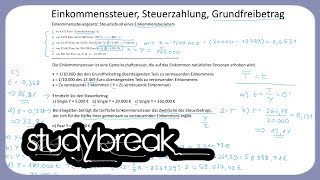 Einkommensteuer Steuerzahlung Grundfreibetrag  Steuerlehre [upl. by Solohcin]