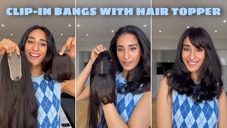 How To Wear ClipIn Bang With Hair Topper  Solution For Receding Forehead  HumanHairTopper shorts [upl. by Gaylor]