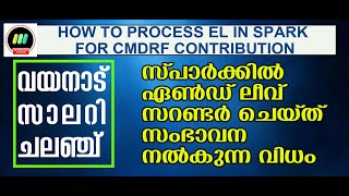 CMDRF CONTRIBUTION BY EARNED LEAVE SURRENDER IN SPARK [upl. by Fernyak672]